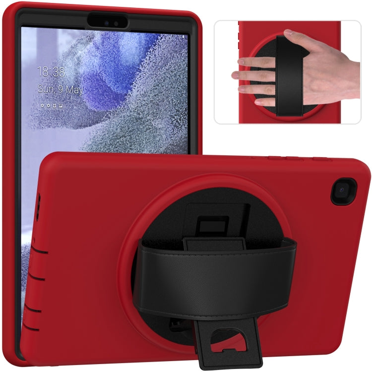 For Samsung Galaxy Tab A7 Lite 8.7 T220 360 Degree Rotation PC + TPU Protective Case with Holder & Hand-strap & Pen Slot