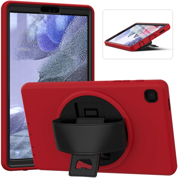 For Samsung Galaxy Tab A7 Lite 8.7 T220 360 Degree Rotation PC + TPU Protective Case with Holder & Hand-strap & Pen Slot