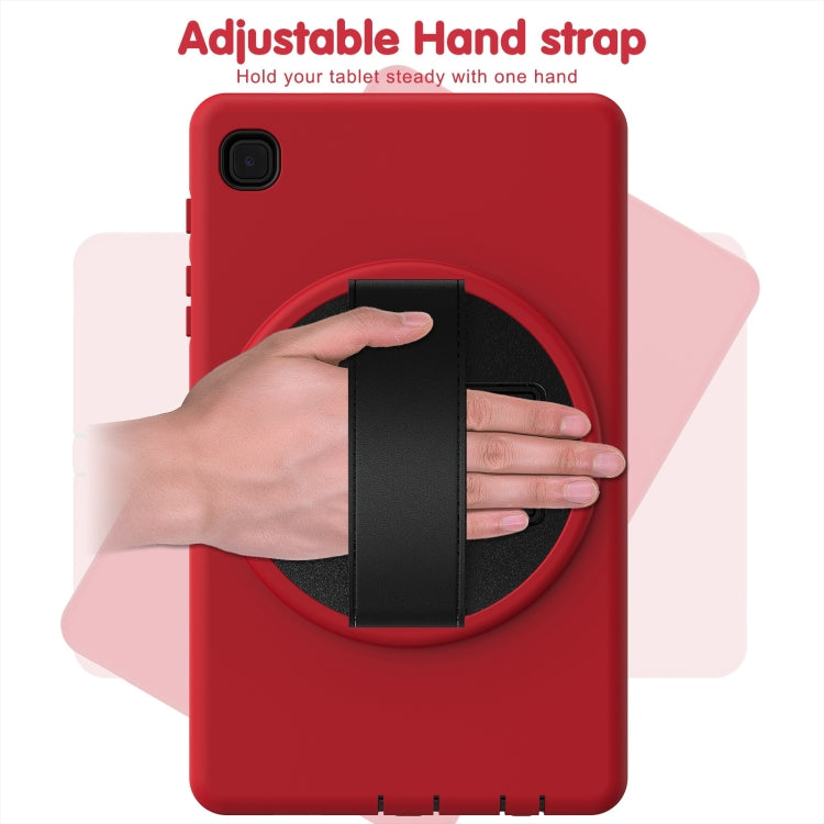 For Samsung Galaxy Tab A7 Lite 8.7 T220 360 Degree Rotation PC + TPU Protective Case with Holder & Hand-strap & Pen Slot