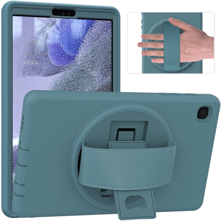 For Samsung Galaxy Tab A7 Lite 8.7 T220 360 Degree Rotation PC + TPU Protective Case with Holder & Hand-strap & Pen Slot