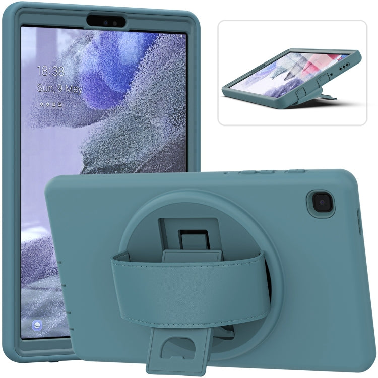 For Samsung Galaxy Tab A7 Lite 8.7 T220 360 Degree Rotation PC + TPU Protective Case with Holder & Hand-strap & Pen Slot