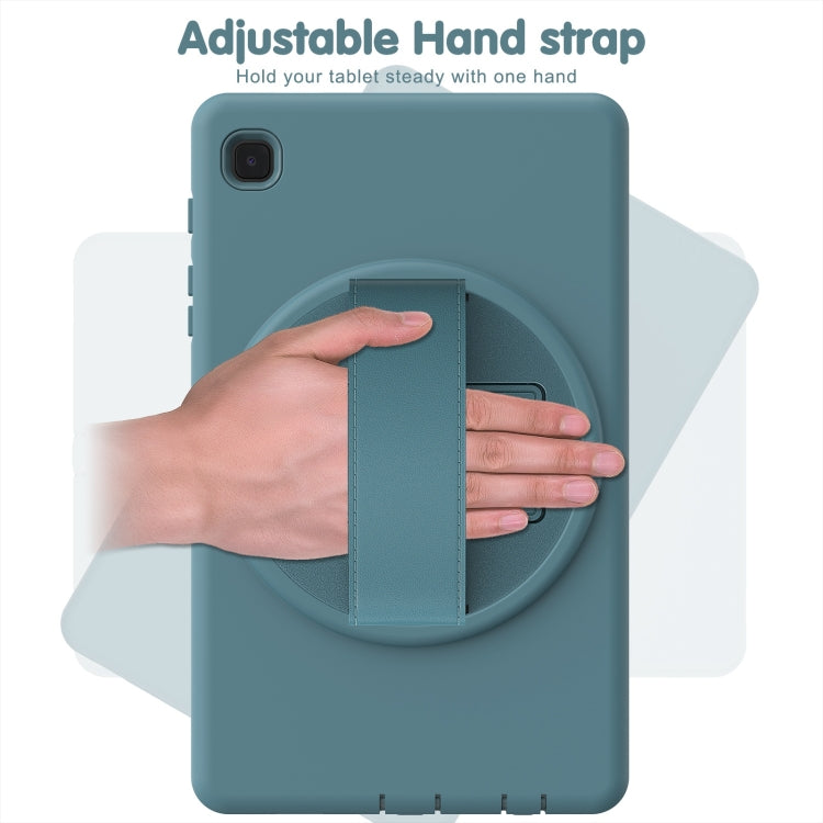 For Samsung Galaxy Tab A7 Lite 8.7 T220 360 Degree Rotation PC + TPU Protective Case with Holder & Hand-strap & Pen Slot