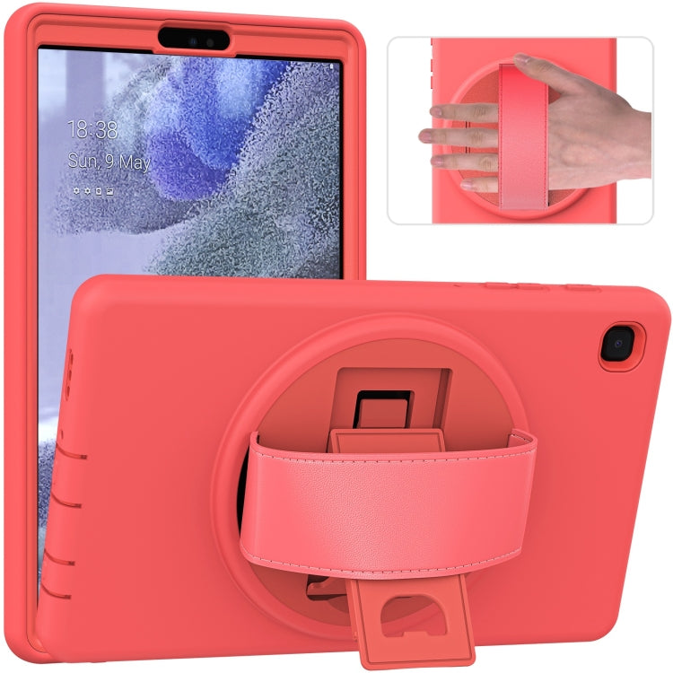 For Samsung Galaxy Tab A7 Lite 8.7 T220 360 Degree Rotation PC + TPU Protective Case with Holder & Hand-strap & Pen Slot