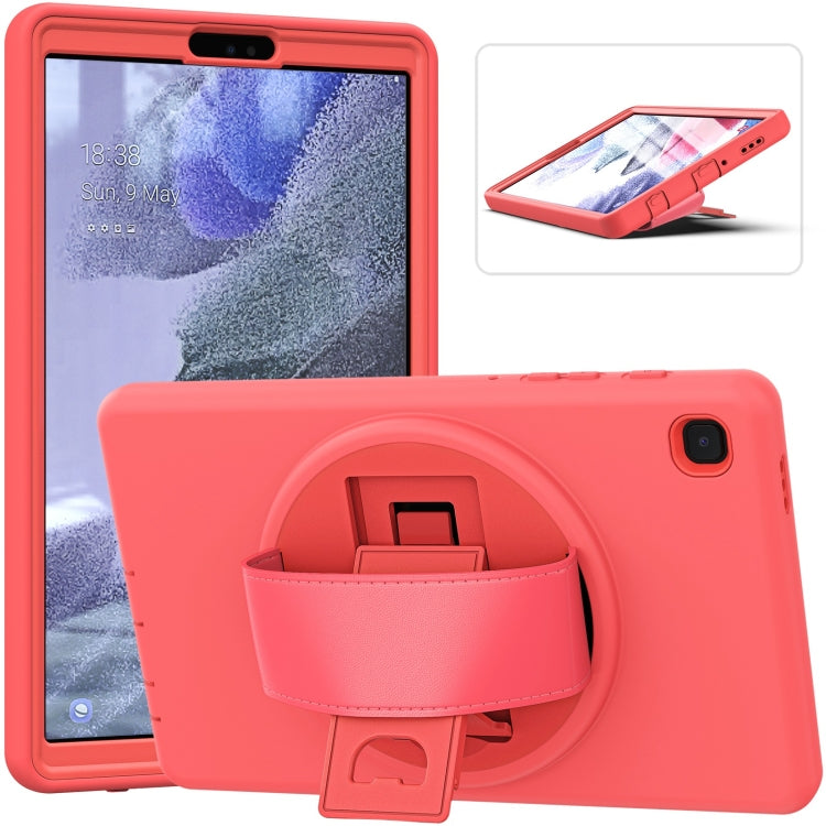 For Samsung Galaxy Tab A7 Lite 8.7 T220 360 Degree Rotation PC + TPU Protective Case with Holder & Hand-strap & Pen Slot