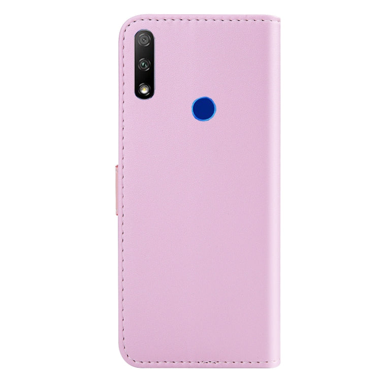 For Huawei Honor 9X Tricolor Stitching Horizontal Flip TPU + PU Leather Case with Holder & Card Slots & Wallet