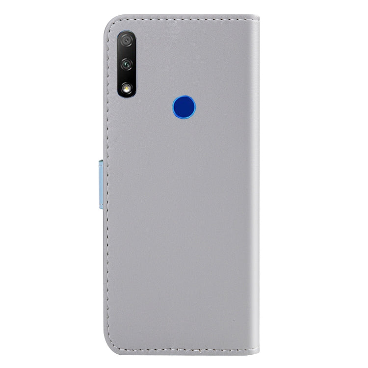 For Huawei Honor 9X Tricolor Stitching Horizontal Flip TPU + PU Leather Case with Holder & Card Slots & Wallet
