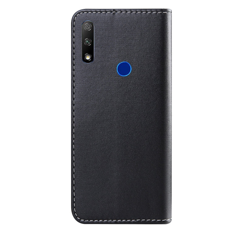 For Huawei Honor 9X Tricolor Stitching Horizontal Flip TPU + PU Leather Case with Holder & Card Slots & Wallet