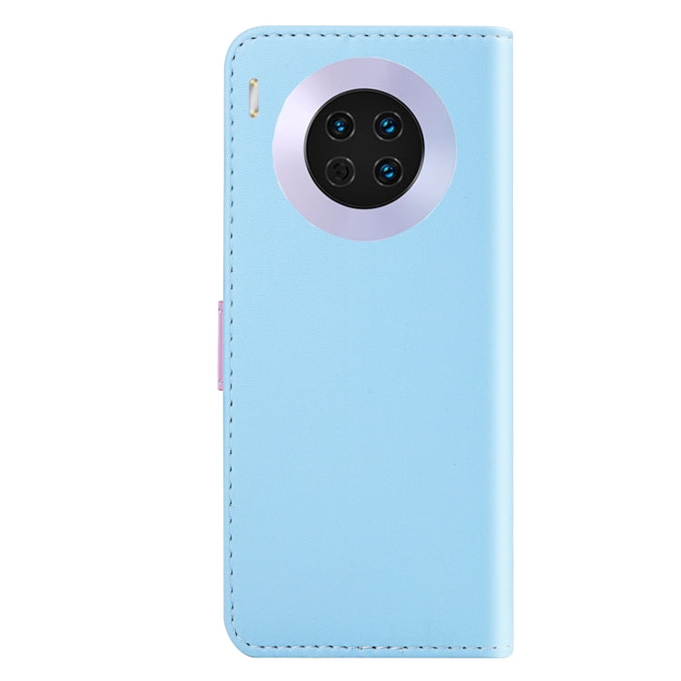 For Huawei Mate 30 Tricolor Stitching Horizontal Flip TPU + PU Leather Case with Holder & Card Slots & Wallet