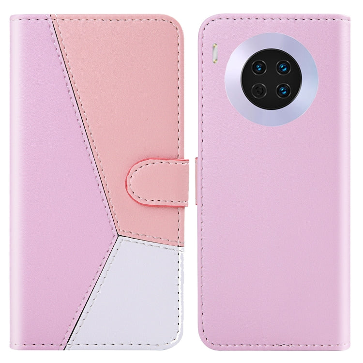 For Huawei Mate 30 Tricolor Stitching Horizontal Flip TPU + PU Leather Case with Holder & Card Slots & Wallet