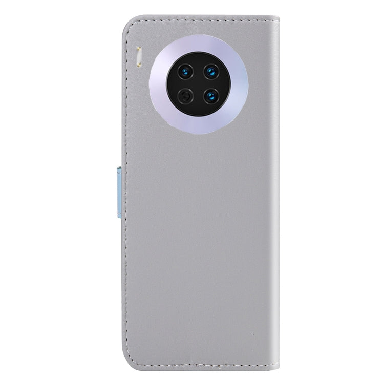 For Huawei Mate 30 Tricolor Stitching Horizontal Flip TPU + PU Leather Case with Holder & Card Slots & Wallet