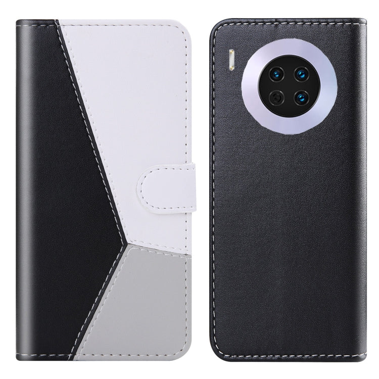 For Huawei Mate 30 Tricolor Stitching Horizontal Flip TPU + PU Leather Case with Holder & Card Slots & Wallet