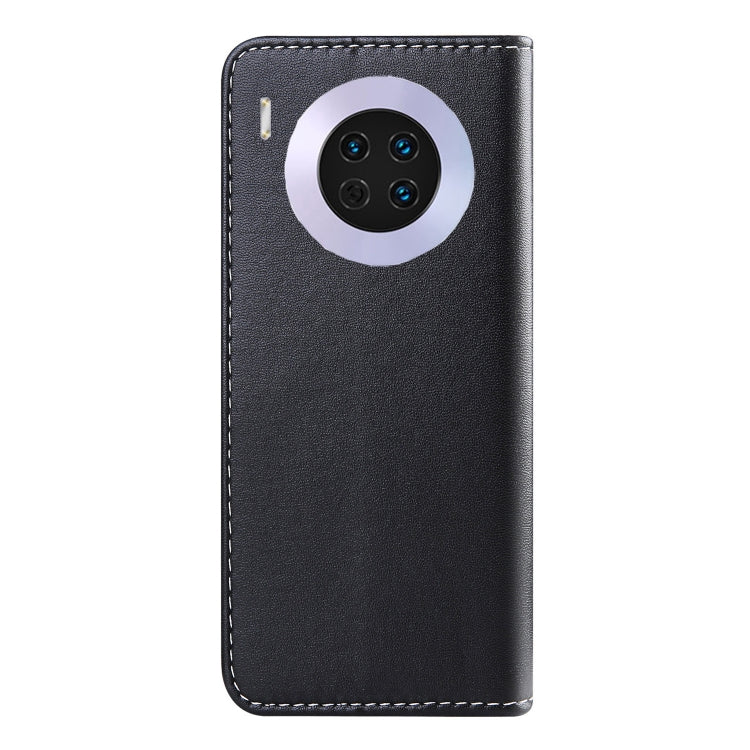 For Huawei Mate 30 Tricolor Stitching Horizontal Flip TPU + PU Leather Case with Holder & Card Slots & Wallet