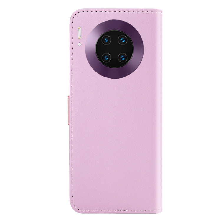For Huawei Mate 30 Pro Tricolor Stitching Horizontal Flip TPU + PU Leather Case with Holder & Card Slots & Wallet