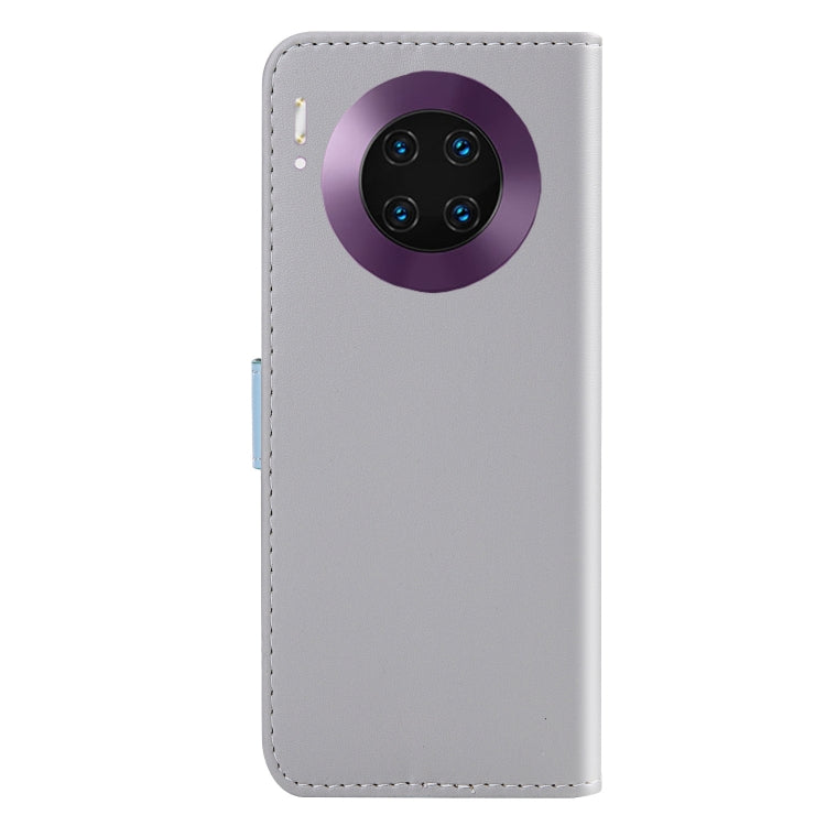 For Huawei Mate 30 Pro Tricolor Stitching Horizontal Flip TPU + PU Leather Case with Holder & Card Slots & Wallet