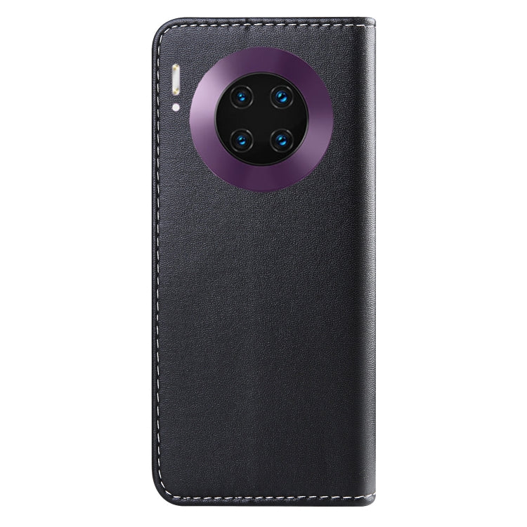 For Huawei Mate 30 Pro Tricolor Stitching Horizontal Flip TPU + PU Leather Case with Holder & Card Slots & Wallet