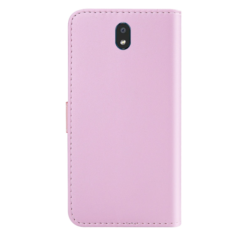 For LG K30 (2019) Tricolor Stitching Horizontal Flip TPU + PU Leather Case with Holder & Card Slots & Wallet