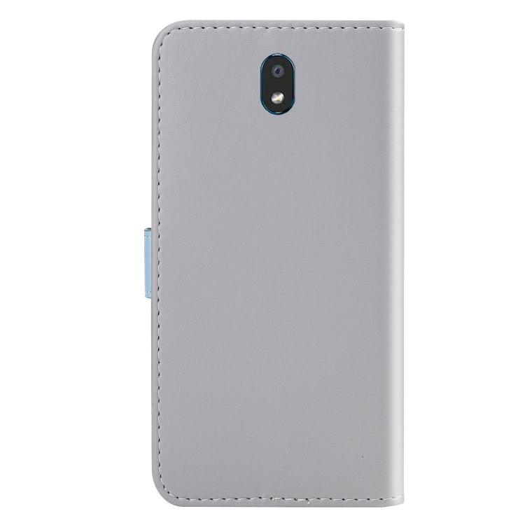 For LG K30 (2019) Tricolor Stitching Horizontal Flip TPU + PU Leather Case with Holder & Card Slots & Wallet