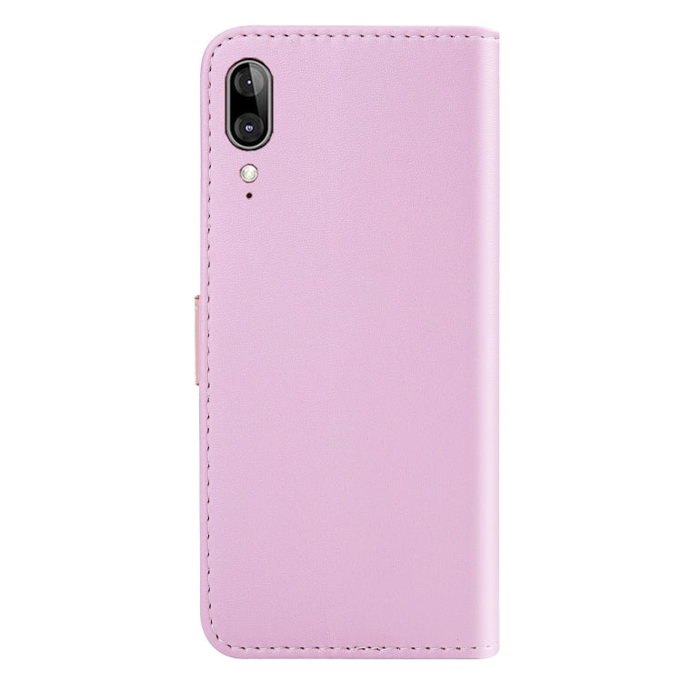 For Motorola Moto E6 Plus Tricolor Stitching Horizontal Flip TPU + PU Leather Case with Holder & Card Slots & Wallet