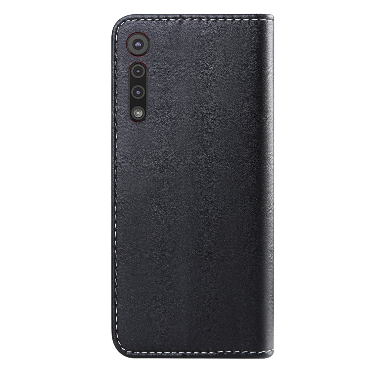 For Motorola Moto G8 Play Tricolor Stitching Horizontal Flip TPU + PU Leather Case with Holder & Card Slots & Wallet