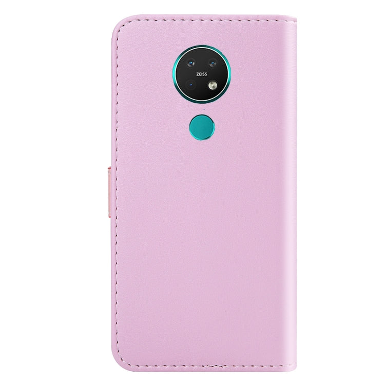 For Nokia 7.2 Tricolor Stitching Horizontal Flip TPU + PU Leather Case with Holder & Card Slots & Wallet