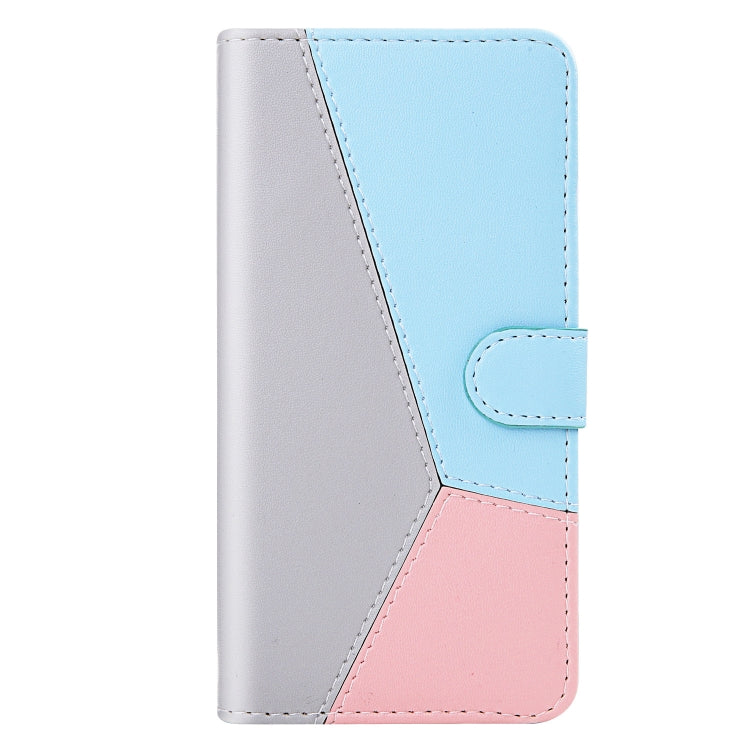 For Nokia 7.2 Tricolor Stitching Horizontal Flip TPU + PU Leather Case with Holder & Card Slots & Wallet
