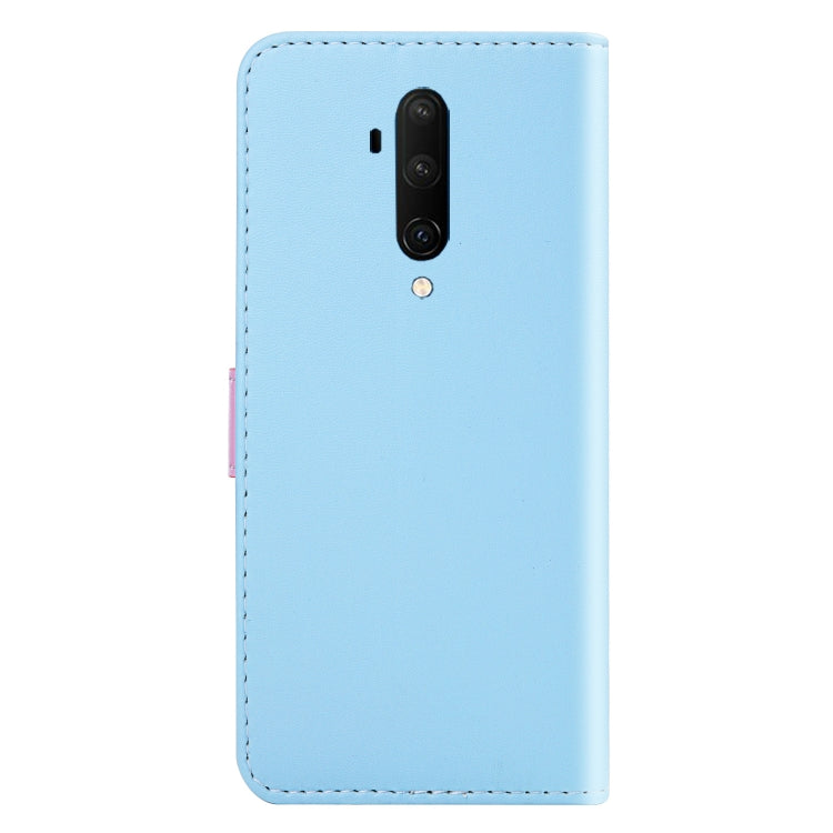For OnePlus 7 Pro / 7T Pro Tricolor Stitching Horizontal Flip TPU + PU Leather Case with Holder & Card Slots & Wallet