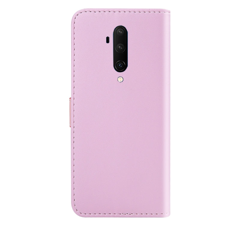 For OnePlus 7 Pro / 7T Pro Tricolor Stitching Horizontal Flip TPU + PU Leather Case with Holder & Card Slots & Wallet