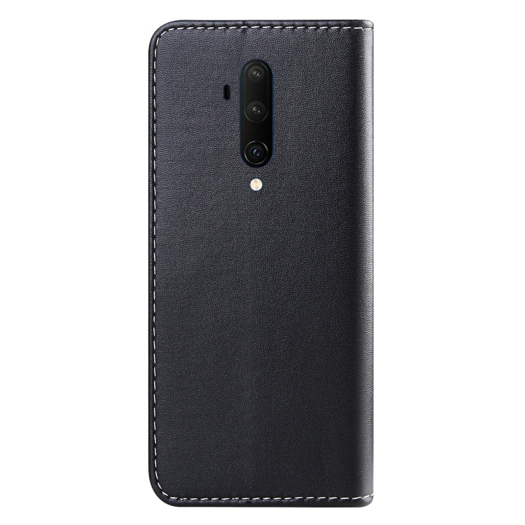 For OnePlus 7 Pro / 7T Pro Tricolor Stitching Horizontal Flip TPU + PU Leather Case with Holder & Card Slots & Wallet