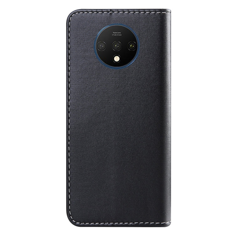For OnePlus 7T Tricolor Stitching Horizontal Flip TPU + PU Leather Case with Holder & Card Slots & Wallet