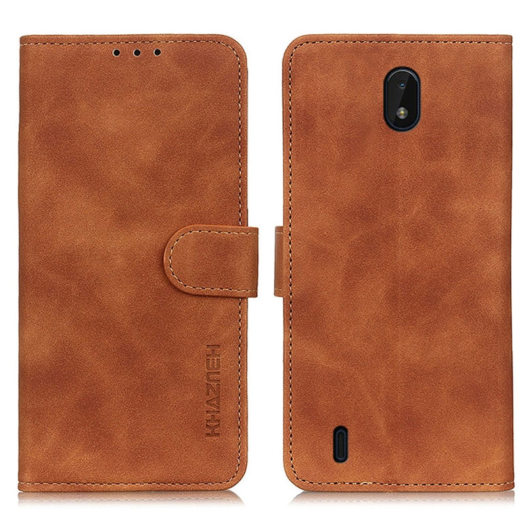 For Nokia C01 Core KHAZNEH Retro Texture PU + TPU Horizontal Flip Leather Case with Holder & Card Slots & Wallet