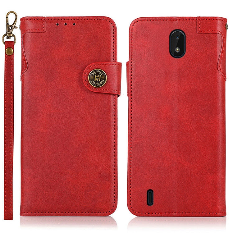 For Nokia C01 Core KHAZNEH Dual-Splicing Cowhide Texture Horizontal Flip Leather Case with Holder & Card Slots & Wallet & Photo Frame & Lanyard