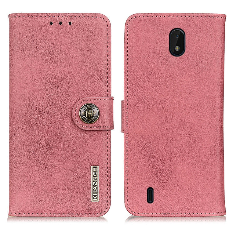 For Nokia C01 Core KHAZNEH Cowhide Texture Horizontal Flip Leather Case with Holder & Card Slots & Wallet