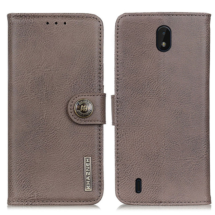 For Nokia C01 Core KHAZNEH Cowhide Texture Horizontal Flip Leather Case with Holder & Card Slots & Wallet
