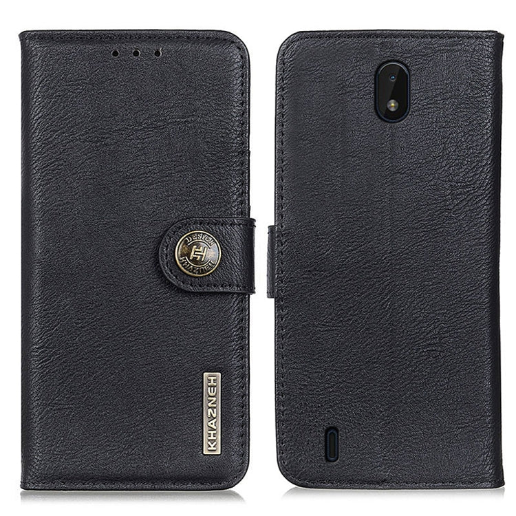 For Nokia C01 Plus KHAZNEH Cowhide Texture Horizontal Flip Leather Case with Holder & Card Slots & Wallet