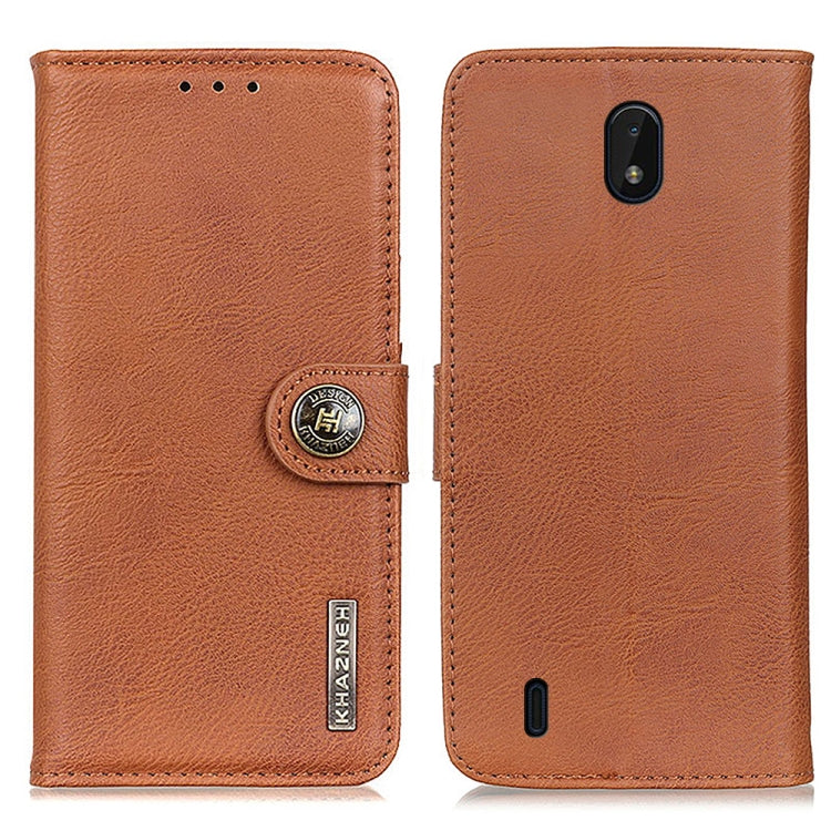 For Nokia C01 Plus KHAZNEH Cowhide Texture Horizontal Flip Leather Case with Holder & Card Slots & Wallet