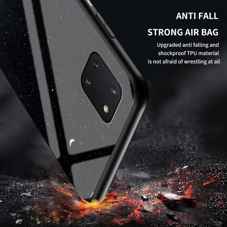 For Samsung Galaxy M60s Starry Sky Painted Tempered Glass TPU Shockproof Protective Case