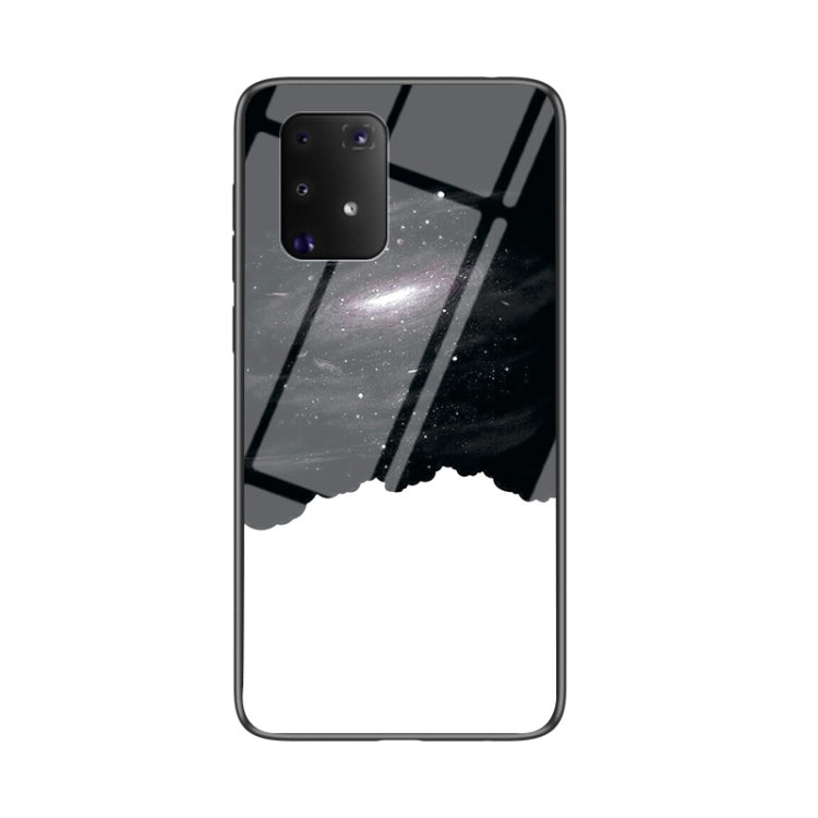 For Samsung Galaxy M80s Starry Sky Painted Tempered Glass TPU Shockproof Protective Case