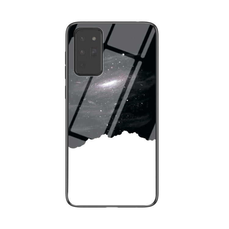 For Samsung Galaxy Note20 Starry Sky Painted Tempered Glass TPU Shockproof Protective Case