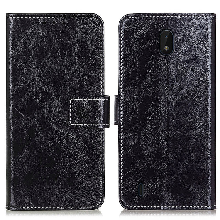 For Nokia C01 Core Retro Crazy Horse Texture Horizontal Flip Leather Case with Holder & Card Slots & Photo Frame & Wallet
