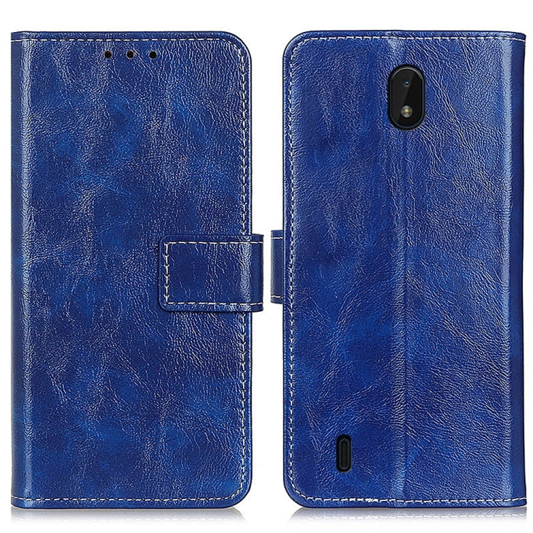 For Nokia C01 Core Retro Crazy Horse Texture Horizontal Flip Leather Case with Holder & Card Slots & Photo Frame & Wallet