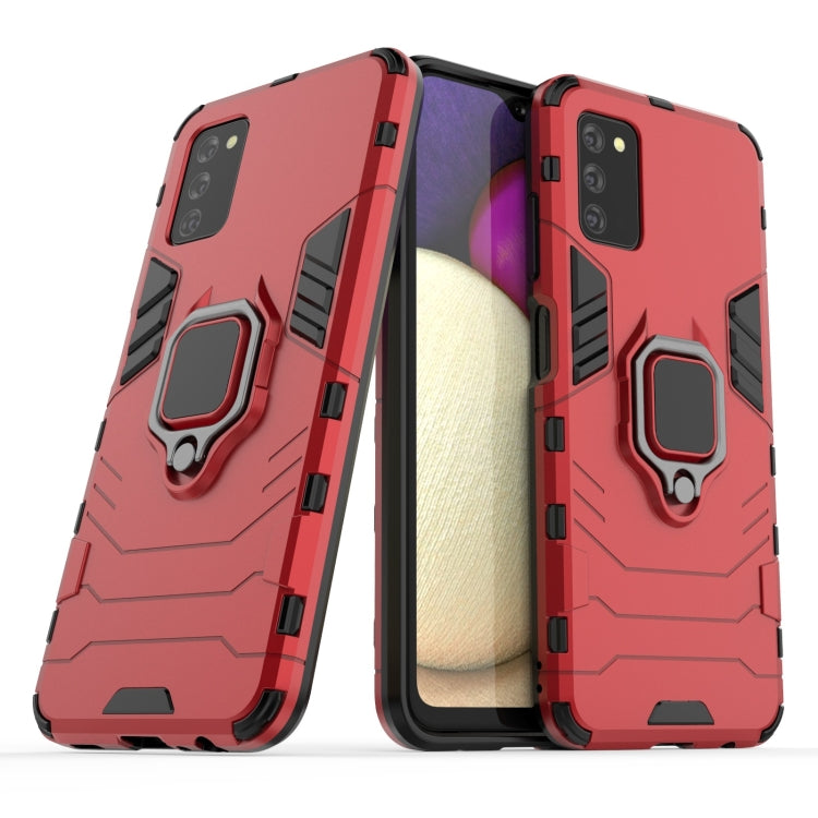 For Samsung Galaxy A03s 164mm PC + TPU Shockproof Protective Case with Magnetic Ring Holder