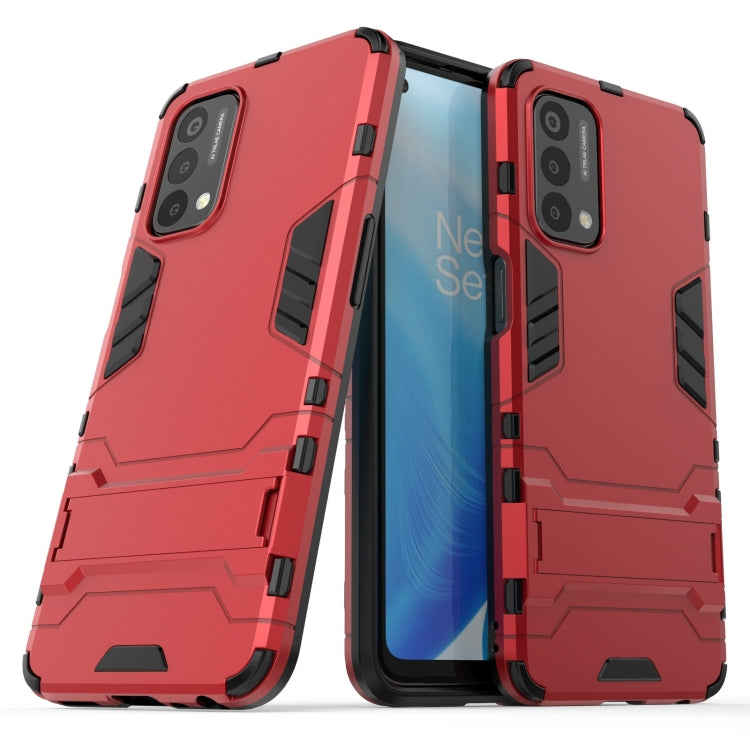 For OnePlus Nord N200 5G PC + TPU Shockproof Protective Case with Holder