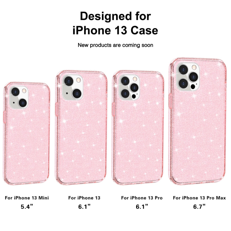 For iPhone 13 mini Shockproof Terminator Style Glitter Powder Protective Case