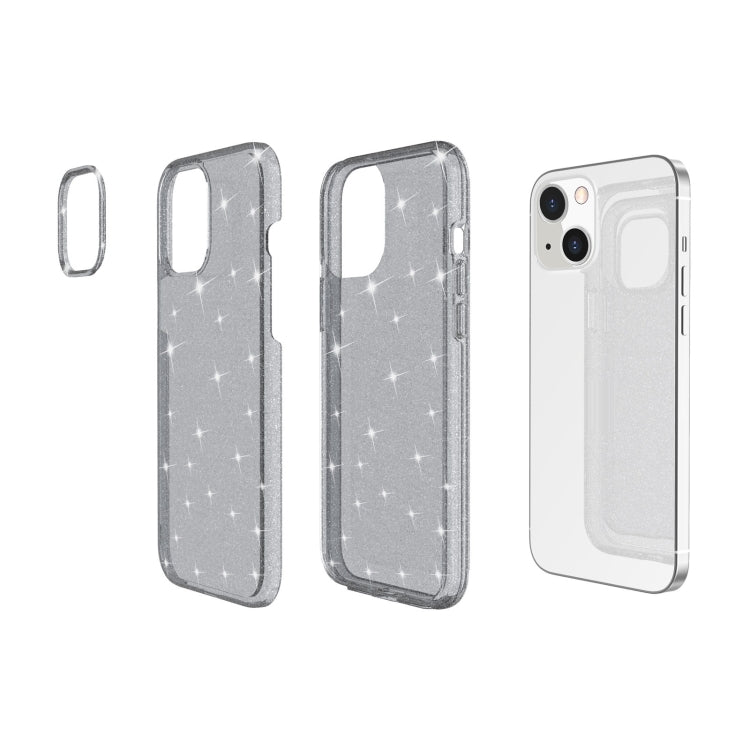 For iPhone 13 mini Shockproof Terminator Style Glitter Powder Protective Case