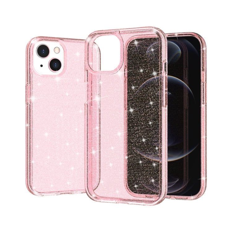 For iPhone 13 Shockproof Terminator Style Glitter Powder Protective Case