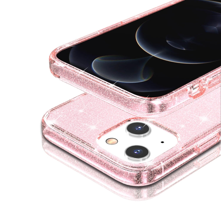 For iPhone 13 Shockproof Terminator Style Glitter Powder Protective Case
