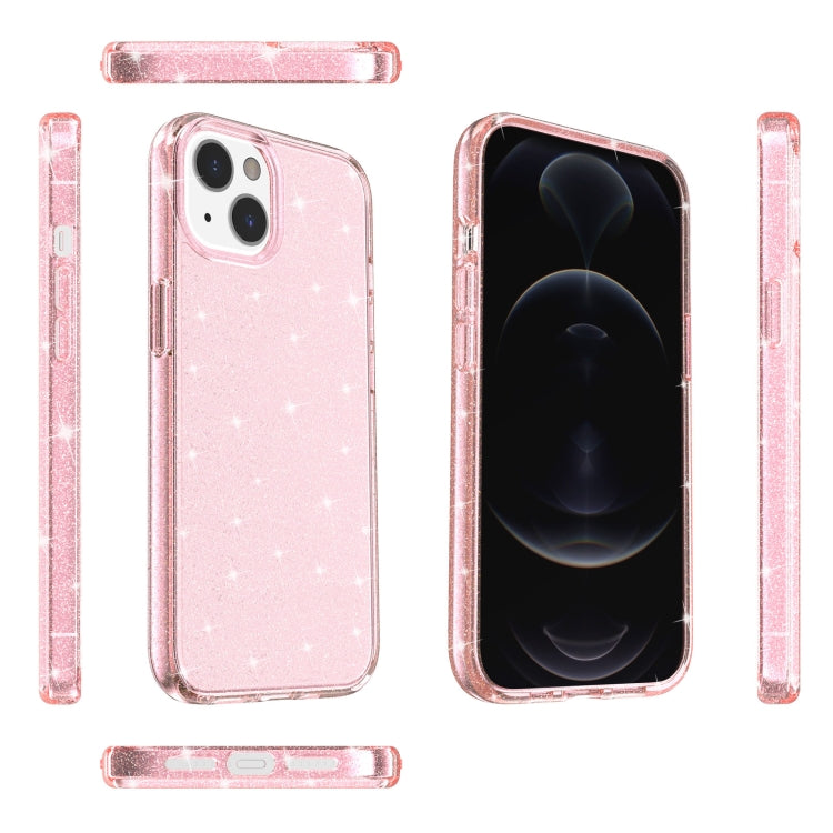 For iPhone 13 Shockproof Terminator Style Glitter Powder Protective Case