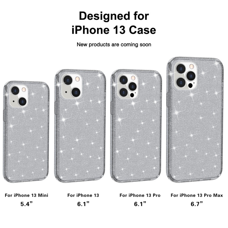 For iPhone 13 Shockproof Terminator Style Glitter Powder Protective Case