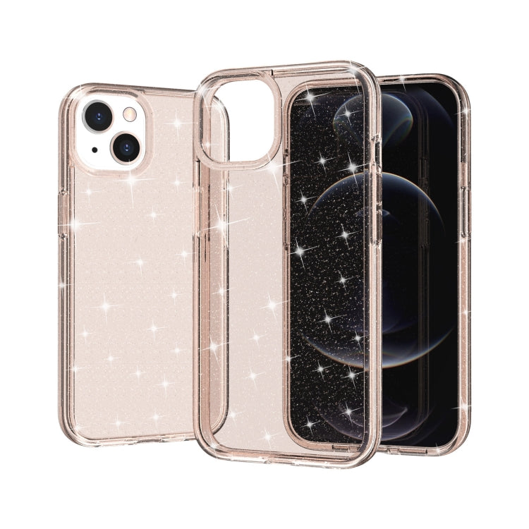 For iPhone 13 Shockproof Terminator Style Glitter Powder Protective Case