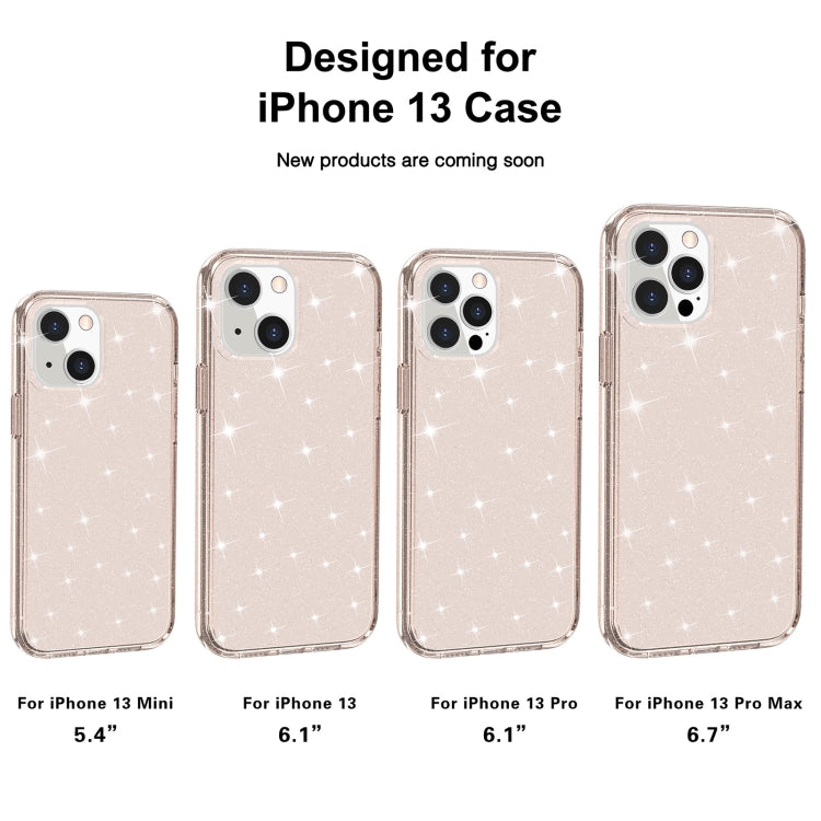 For iPhone 13 Shockproof Terminator Style Glitter Powder Protective Case